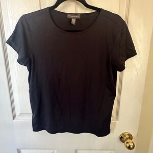 Banana Republic Black Short Sleeve Crew Tee